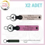 MiaWiki Özel Tasarım Deri Anahtarlık Motor Severler, Standart, MH-KAN-MT-9081x2, Pudra-Pembe-yeşil, üniseks-yetişkin