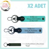 MiaWiki Özel Tasarım Motosiklet Anahtarlık İsim Plaka, Standart, MH-KAN-MT-7573x2, Gök Mavi-Turkuaz-yeşil, üniseks-yetişkin