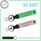 MiaWiki Plaka ve İsim Yazılı Motor Stiline Uygun Deri, Standart, MH-KAN-MT-12056x2, Pudra-Fıstık Yeşil-lacivert, üniseks-yetişkin