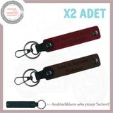 MiaWiki Plaka ve İsim Yazılı Özel Üretim Anahtarlık, Standart, MH-KAN-MT-11546x2, Koyu Kahve-Bordo-lacivert, üniseks-yetişkin
