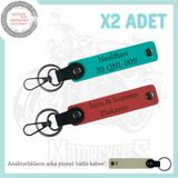 MiaWiki Plaka ve İsimle Kişiye Özel Anahtarlık, Standart, MH-KAN-MT-11954x2, Nar Çiçeği-Koyu Turkuaz-sütlü kahve, üniseks-yetişkin