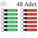 MiaWiki Promosyonel Anahtarlık 48'li Set, Standart, MH-KAN9057X48, Fıstık Yeşili & Nar Çiçeği, üniseks-yetişkin