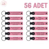 MiaWiki Promosyonel Anahtarlık Set 56'lı, Standart, MH-KAN8576X56, Pembe, üniseks-yetişkin