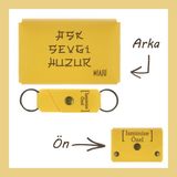 Miawiki Sarı Renk, Aşk Sevgi Huzur Yazılı Isme Özel, Cüzdan ve Anahtarlık Set, Akrabaya Hatıra, Anı Set