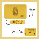 Miawiki Sarı Renk, Müzik Sevenlere, Isme Özel Cüzdan ve Anahtarlık Seti, Özel Hatıra, Efsane Set
