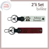 MiaWiki Sevgiliye Hediyelik Anahtarlık Takımı, Standart, MH-KAN-36756x2, beyaz-bordo, üniseks-yetişkin