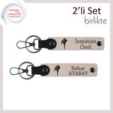 MiaWiki Sevgiliye Özel Boks Motifli Anahtarlık, Standart, MH-KAN-39211x2, pudra-pudra, erkek