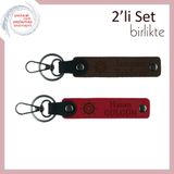 MiaWiki Sevgiliye Özel Gemi Anahtarlık Takımı, Standart, MH-KAN-36510x2, koyu kahve-kırmızı, üniseks-yetişkin