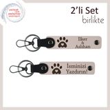 MiaWiki Sevgiliye Özel Hediyelik Set Kedi İsimli Anahtarlık, Standart, MH-KAN-36964x2, pudra-pudra, üniseks-yetişkin