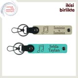 MiaWiki Sevgiliye Uygun 2'li Anahtarlık Takımı, Standart, MH-KAN-35930x2, sütlü kahve-turkuaz, üniseks-yetişkin