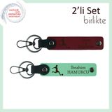 MiaWiki Sevgiliye Yazı Eklenebilir Anahtarlık, Standart, MH-KAN-39343x2, bordo-açık yeşil, erkek