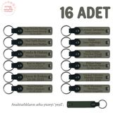MiaWiki Sınıf Öğretmeninden Minik Öğrencilerine Mesajlı Karne Hatırası Anahtarlık, Standart, MH-KAN8518X16, Kül Gri & Yeşil, üniseks-çocuk