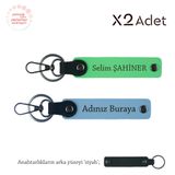 MiaWiki Soyisim Kişiselleştirilmiş 2'li Anahtarlık, Standart, MH-KAN-1352x2, Gök Mavi-Fıstık Yeşil-Siyah, üniseks-yetişkin