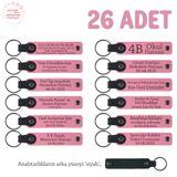 MiaWiki Söz Merasimi Hatıra Anahtarlık 26'lı Set, Standart, MH-KAN8579X26, Pembe & Siyah, üniseks-yetişkin