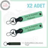 MiaWiki Sürücülere Özel İsimli ve Plakalı Anahtarlık, Standart, MH-KAN-MT-12354x2, Yeşil-yeşil, üniseks-yetişkin