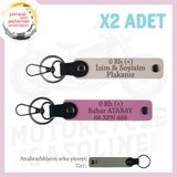 MiaWiki Tasarım Deri 2'li Anahtarlık Motor Severlere, Standart, MH-KAN-MT-10077x2, Pudra-Pembe-gri, üniseks-yetişkin