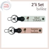 MiaWiki Tekvando Temalı Yazı Eklenebilir Anahtarlık, Standart, MH-KAN-38916x2, beyaz-yavru ağzı, üniseks-yetişkin