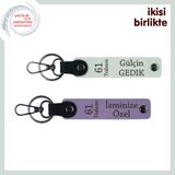 MiaWiki Trabzon 61 Deri Anahtarlık Beyaz-Mor Menekşe, Standart, MH-KAN-61-146x2, beyaz-mor menekşe, üniseks-yetişkin