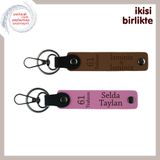 MiaWiki Trabzon 61 Logolu Kişisel İsimli Anahtarlık, Standart, MH-KAN-61-112x2, açık kahve-pembe, üniseks-yetişkin