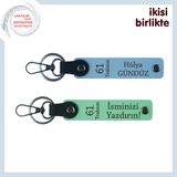 MiaWiki Trabzon 61 Temalı Deri Anahtarlık 2'li Set, Tek Ebat, MH-KAN-61-191x2, gök mavi-açık yeşil, üniseks-yetişkin