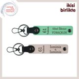 MiaWiki Trabzon 61 Temalı İsimli Anahtarlık Seti, Standart, MH-KAN-61-131x2, açık yeşil-pudra, üniseks-yetişkin