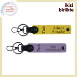 MiaWiki Türk Yazılı Kişisel Anahtarlık Seti, Standart, MH-KAN-34509x2, sarı-mor menekşe, üniseks-yetişkin