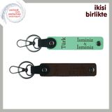 MiaWiki Türk Yazısı Desenli İsimli 2'li Anahtarlık, Standart, MH-KAN-34271x2, açık yeşil-koyu kahve, üniseks-yetişkin