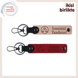 MiaWiki Üç Ayyıldızlı Deri Anahtarlık 2'li Set, Standart, MH-KAN-32416x2, yavru ağzı-kırmızı, üniseks-yetişkin