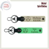 MiaWiki Üç Ayyıldızlı Sevgiliye Özel Anahtarlık Takımı, Standart, MH-KAN-32375x2, sütlü kahve-fıstık yeşil, üniseks-yetişkin