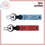MiaWiki Üç Hilal 2'li Anahtarlık Seti, Tek Ebat, MH-KAN-33923x2, gök mavi-nar çiçeği, üniseks-yetişkin