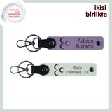 MiaWiki Üç Hilal Desenli Anahtarlık Seti Mor-Beyaz, 11.5 cm x 2.3 cm, MH-KAN-34105x2, mor menekşe-beyaz, üniseks-yetişkin