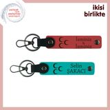 MiaWiki Üç Hilal Desenli Kişisel Anahtarlık x2, Standart, MH-KAN-34128x2, nar çiçeği-koyu turkuaz, üniseks-yetişkin