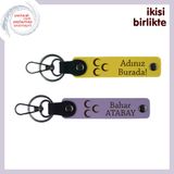 MiaWiki Üç Hilal Kişisel Anahtarlık Seti Sarı-Mor, 11.5 cm x 2.3 cm, MH-KAN-34185x2, sarı-mor menekşe, üniseks-yetişkin