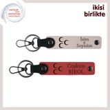 MiaWiki Üç Hilal Kişiselleştirilebilir Anahtarlık, Standart, MH-KAN-34168x2, pudra-nar çiçeği, üniseks-yetişkin