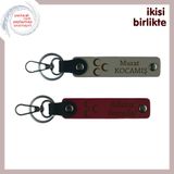 MiaWiki Üç Hilal Temalı İsim Yazılabilen 2'li Anahtarlık, Standart, MH-KAN-33969x2, kül gri-bordo, üniseks-yetişkin
