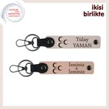 MiaWiki Üç Hilal Temalı İsme Özel Anahtarlık Seti, Standart, MH-KAN-34174x2, pudra-yavru ağzı, üniseks-yetişkin