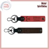 MiaWiki Üç Hilal Temalı Kişisel İsimli Anahtarlık Seti, Tek Ebat, MH-KAN-34127x2, nar çiçeği-koyu kahve, üniseks-yetişkin