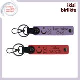 MiaWiki Vatan Temalı Ay Yıldız TC Anahtarlık Seti, Standart, MH-KAN-32940x2, mor menekşe-nar çiçeği, üniseks-yetişkin