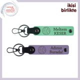 MiaWiki Voleybol Ruhu Deri Anahtarlık İkilisi, Tek Ebat, MH-KAN-35996x2, açık yeşil-mor menekşe, üniseks-yetişkin