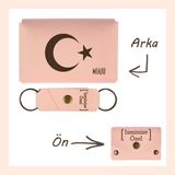 Miawiki Yavru Ağzı, Ayyıldız Desenli, Isme Özel, Cüzdan ve Anahtarlık Set, lik Anı, Özel Günler Için