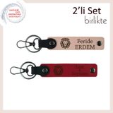 MiaWiki Yazı Eklenebilir Deri Anahtarlık Kaplan Deseni, Standart, MH-KAN-38530x2, yavru ağzı-kırmızı, erkek