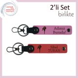 MiaWiki Yazı Eklenebilir Deri Anahtarlık Pembe-Nar Çiçeği, Standart, MH-KAN-39191x2, pembe-nar çiçeği, üniseks-yetişkin