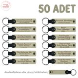 MiaWiki Yeni Doğan Hatırası Anı Anahtarlığı Set, 50'li Set, MH-KAN8529X50, Sütlü Kahve & Sütlü Kahve, üniseks-bebek