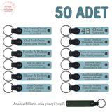 MiaWiki Yeni Doğan Hatırası Anı Anahtarlığı Set 50'li, Tek Ebat, MH-KAN8525X50, Gök Mavi & Yeşil, üniseks-bebek