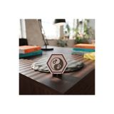 MiaWiki Yin Yang ve Cinsiyet Sembolü Figürü, Pembe, Denge Temalı, Döküm Harç ve Deri, Masa Üstü Süsü, 10x10 cm