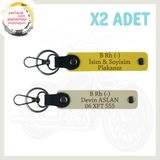 MiaWiki Yol Arkadaşına Özel İsim Plaka Kan Grubu Anahtarlık, Standart, MH-KAN-MT-5152x2, Sarı-Sütlü Kahve, üniseks-yetişkin