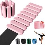 Mibcocny Pilates Bilek ve Ayak Bileği Ağırlıkları, Erkekler İçin Ayarlanabilir Kol ve Bacak Ayak Bileği Ağırlıkları, 0,5 kg Ağırlıklar 2'li Set Yürüyüş Egzersizi, Dans Yoga Koşu için (Pembe)
