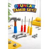 Mibe.co Küçük Usta Eğitici Renkli Tamir Seti Oyuncak Meslek Setiçekiçler ve Tornavida Montesorri