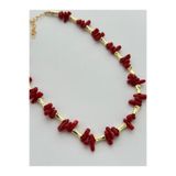 mibrillo Gold boru ve mercan Boncuk kolye