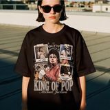 Michael Jordan Baskılı Unisex Oversize T-Shirt - Siyah - XL